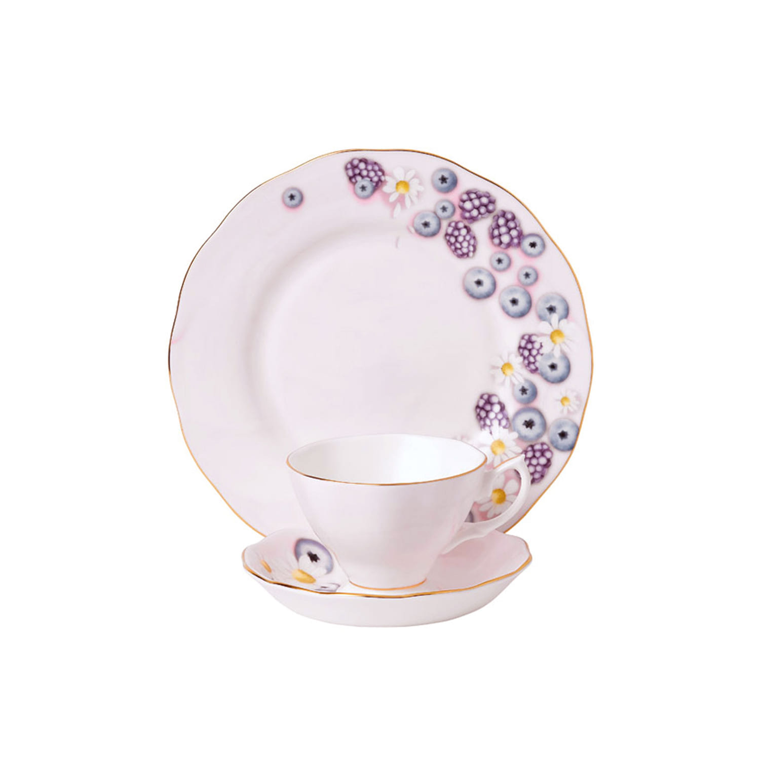 로얄알버트 알파푸디 커피잔+접시 티세트 3P(핑크)